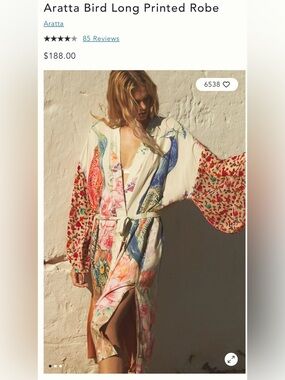 Anthropologie Aratta Bird Robe